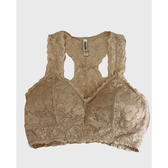 Zenana Outfitters Lace Bralette Lot Womens Size Small Top Racerback Brown Beige - Picture 3 of 14
